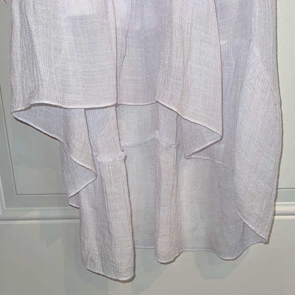 Mlle Gabrielle- White Sleeveless High-Low Maxi Dress size Medium - Picture 7 of 10
